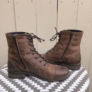 Taos Combat Lace-up Boots Brown Women's Size 42 (11-11.5)